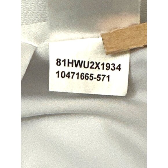 Kasper 2X White Pleated Scoop Neck Stretch Blouse Workwear Chic City Top Classic - Picture 11 of 13